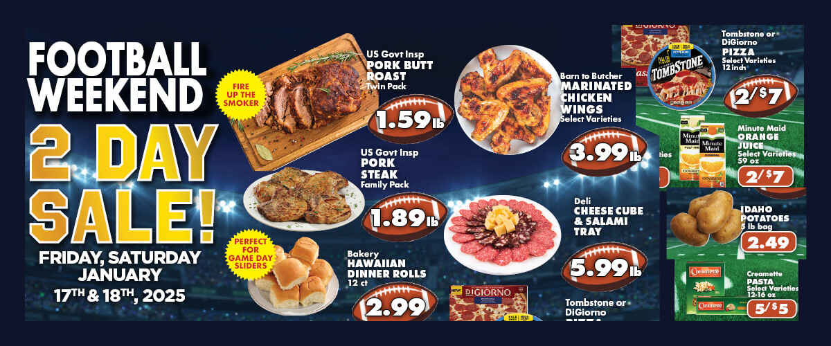 Sullivan's Foods 2 Day Sale January 17 & 18, 2025